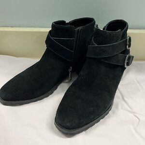 Blondo Black Suede Ankle Booties